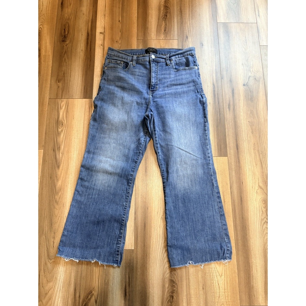 Banana Republic Cropped Ankle Bootcut Jeans Women's 31 Or 12 Stretch Medium Wash